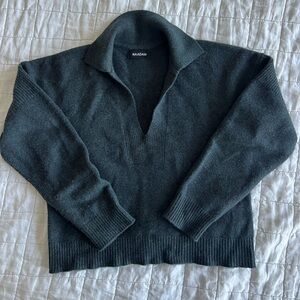 Naadam Recycled Cashmere Open Neck Polo XS